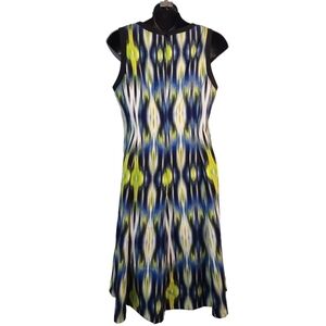 London Style Collection Women's Multi Colors Sleeveless Dress Size 8 NWT